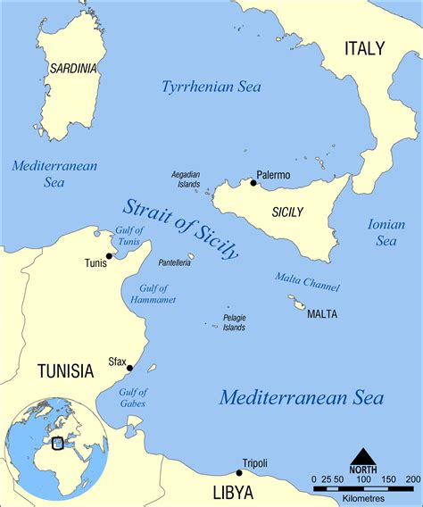 strait of sicily map.